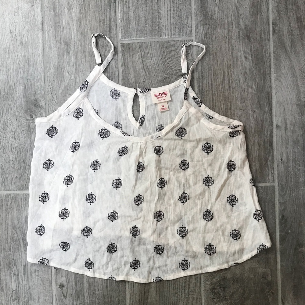White Boho Tank Top